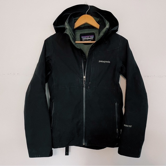 Patagonia Powder Bowl Gore-Tex Jacket Women XS black Winter Ski Jacket Coat - Picture 2 of 8
